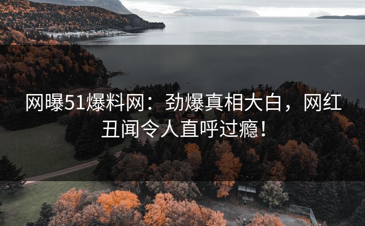 网曝51爆料网：劲爆真相大白，网红丑闻令人直呼过瘾！  第1张